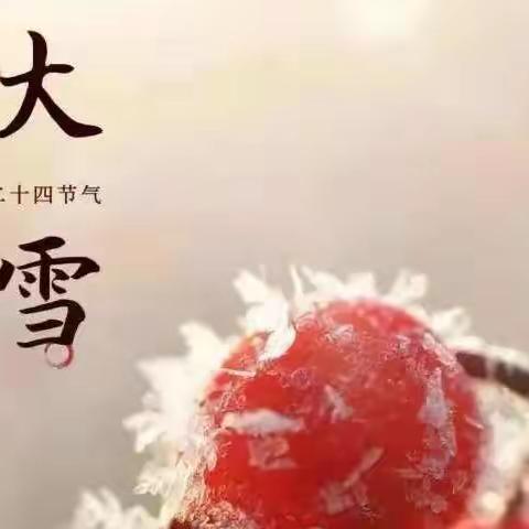 大雪至，冬安好——大班组主题活动