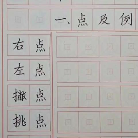 楷书硬笔书法“永”字八法