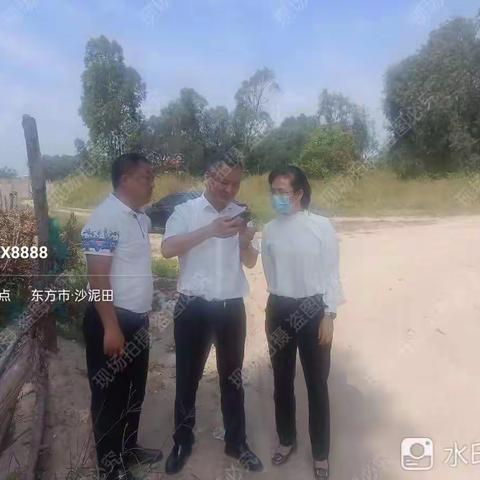 市政协副主席王家宁及交市通运输局局长袁慧华前往居龙村沙泥田开展三创检查工作。
