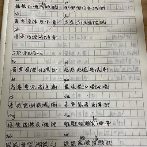 六年级1⃣️2⃣️3⃣️班语文平时字作业展