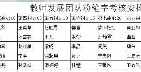 “一支粉笔写春秋”黄集实验小学粉笔字考核活动