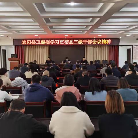 宜阳县卫健委认真贯彻落实三级干部大会会议精神