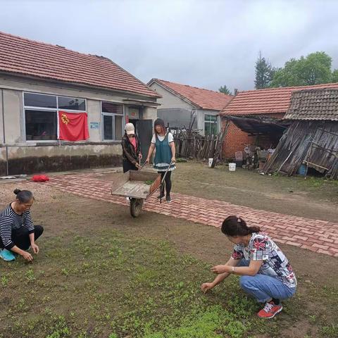 南山城镇大秧上堡村巾帼学雷锋活动