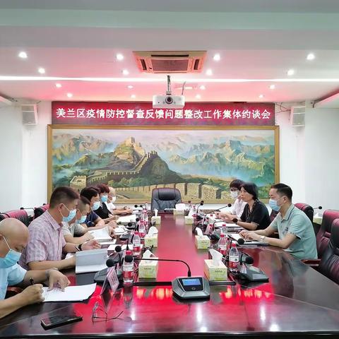 美兰区召开疫情防控督查反馈问题整改工作集体约谈会