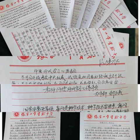 张家口市实验中学师德师风学习心得体会展示