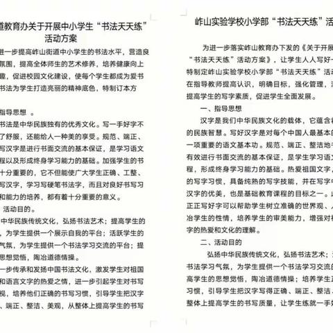 [岞山实验学校]“喜迎二十大  书法天天练”活动纪实