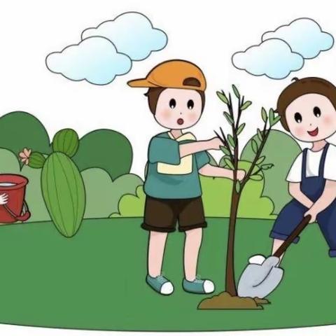 “添一点绿色，多一份美好”——兴业县石南镇七团小学植树节活动
