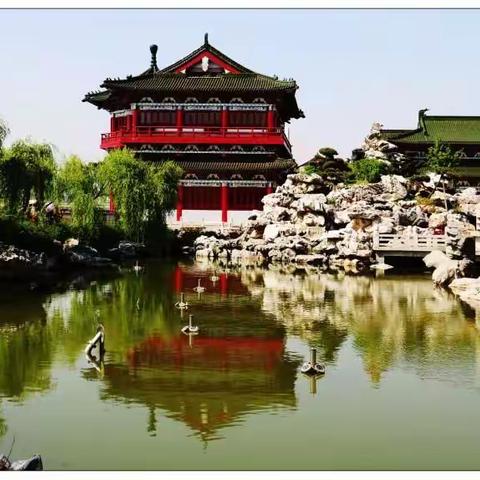 南昌滕王阁壮观的建筑群景观