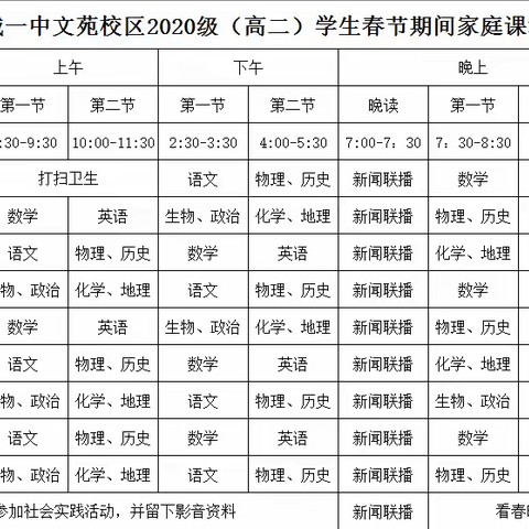 2020级寒假期间需要注意的几件事