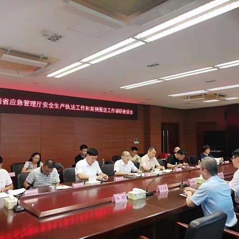 省应急厅高涌涛副厅长带队到我局开展安全生产执法和案例报送工作调研