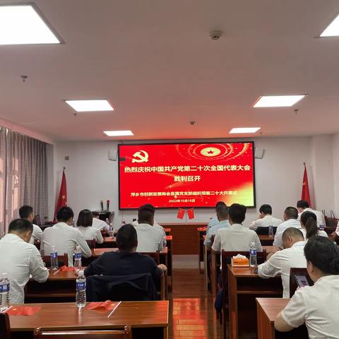 萍乡市创新发展商会直属党支部组织观看二十大开幕式