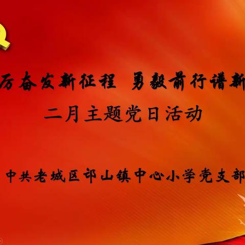 踔厉奋发新征程  勇毅前行谱新篇——老城区邙山镇中心小学二月主题党日活动