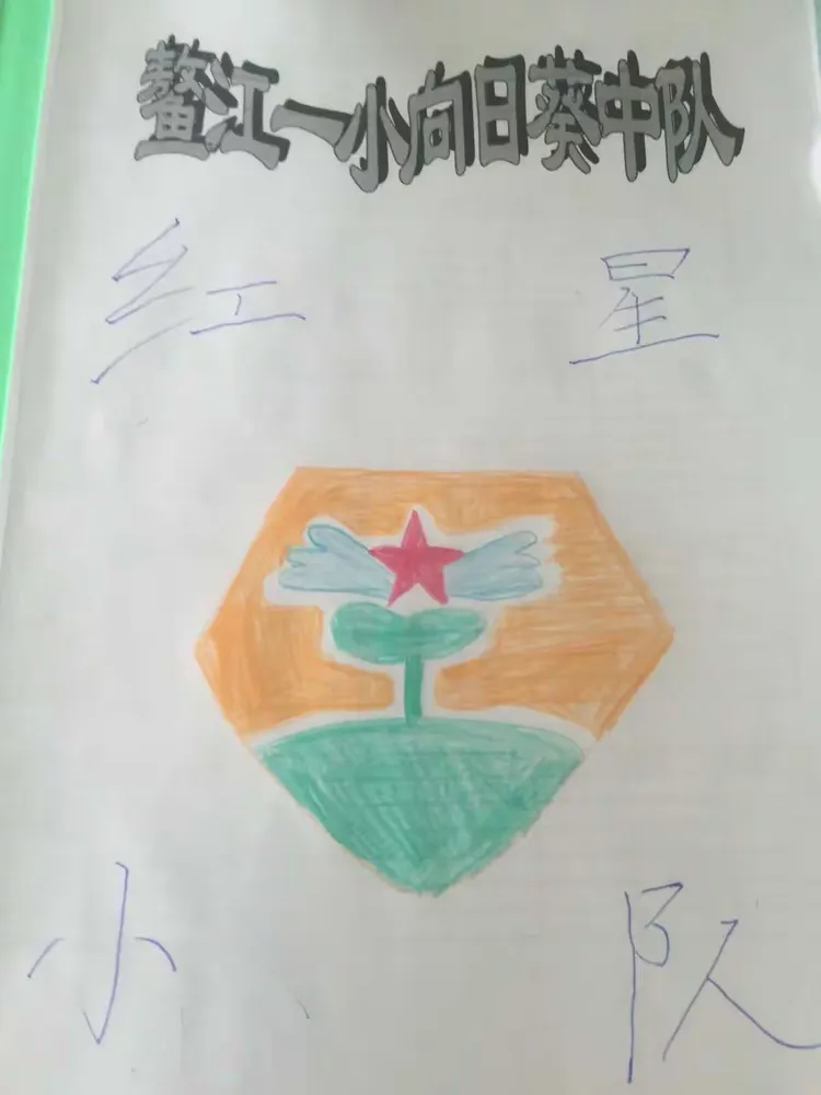 仅仅30分钟时间，孩子们在小队长的带领下，为小队取名，设计好小队logo。