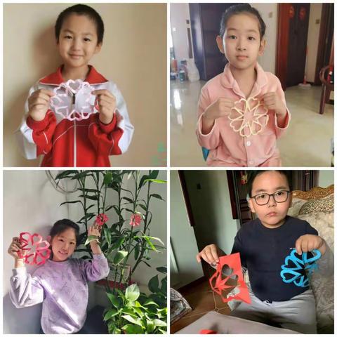 “心连心，抗疫情”～路南实小三一中队巧手剪纸