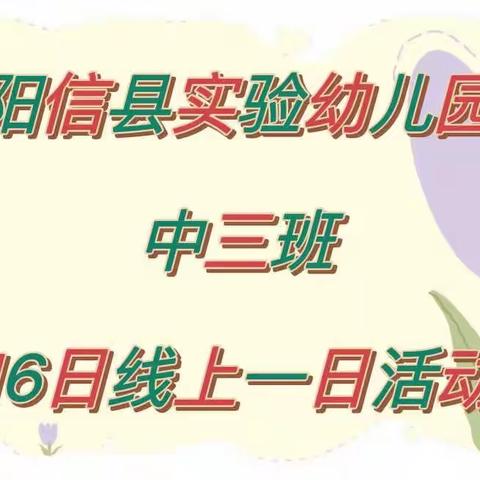 阳信县实验幼儿园中三班12月16日线上一日活动纪实