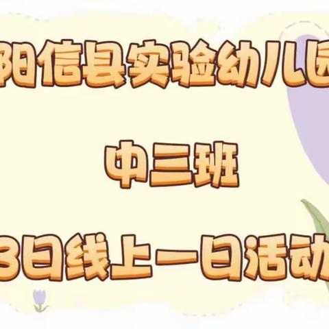 阳信县实验幼儿园中三班1月3日线上一日活动纪实