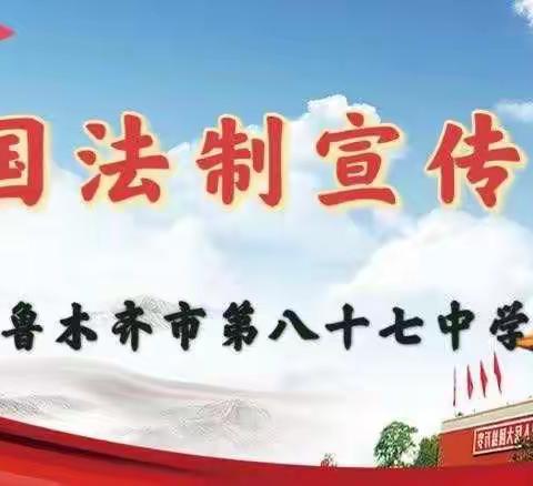 乌鲁木齐市第八十七中学“在成长中与法同行”法制宣传系列活动