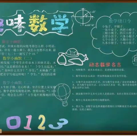 活动享受快乐，智慧展示自我——梁山县黄河新苑小学线上“数学手抄报、绘画”主题活动