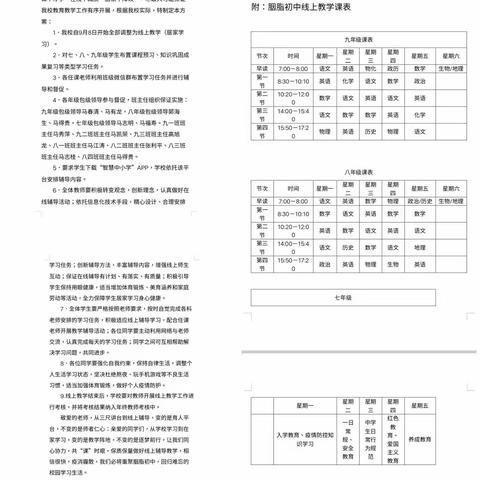 停课不停学，在线不减质，居家不降效——胭脂初中线上教学掠影