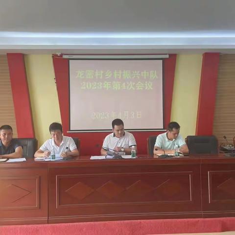 龙密村乡村振兴中队在龙密村召开第四次中队会议暨工作例会。