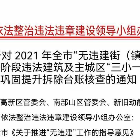 抓铁有痕 踏石留印—市依法整治违法违章建设领导小组办公室开展专项督导检查