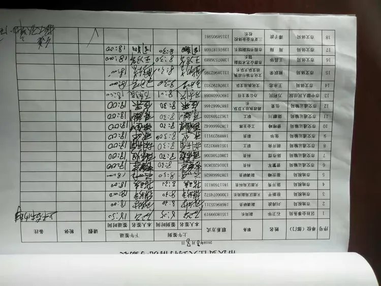 考勤7月20日至8月24月