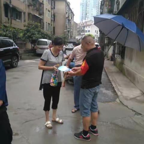 民安社区工作人员在为建设全国文明城市而努力！