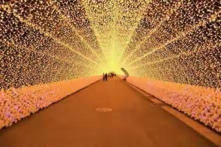 日本长崎：光影隧道，如同置身一片星空下 ！