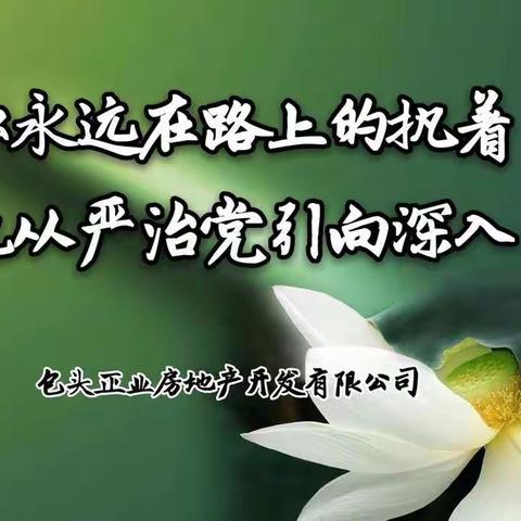 正业房地产：以永远在路上的执着                                     把从严治党引向深入