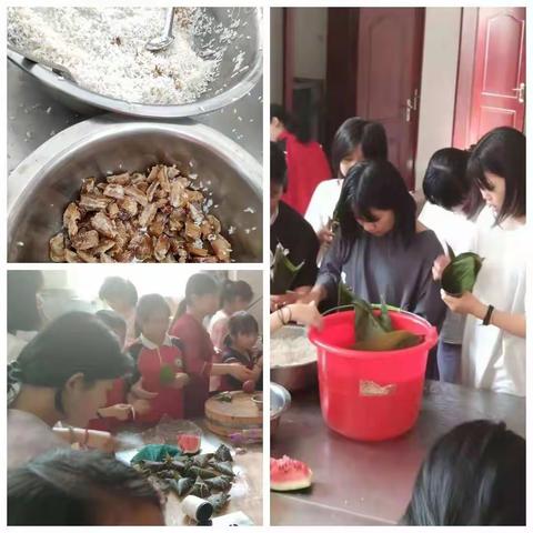 师生同包爱心粽 端午共传民俗情