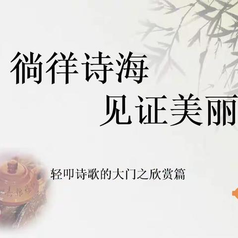 徜徉诗海，见证美丽（三）