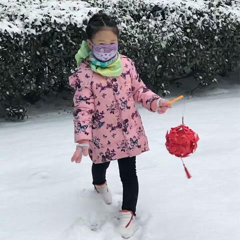 2018年的第一场雪❄️，我5岁4个月了