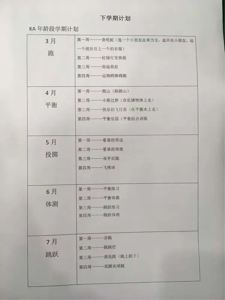ka体能计划