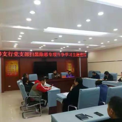 永善支行党支部开展“扫黑除恶扬正气 党员先行勇担当”主题党日活动