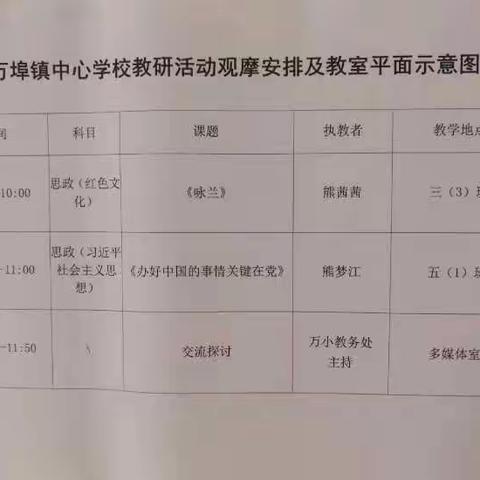 落实立德树人，打造实效思政课——万埠镇中心学校教研活动