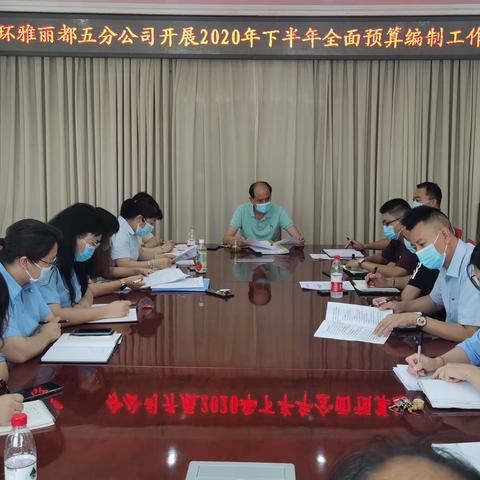 环雅丽都五分公司召开2020年下半年全面预算编制工作会