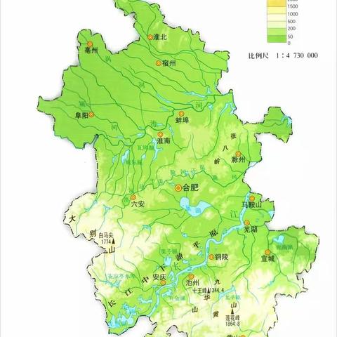 中国各省区地形图