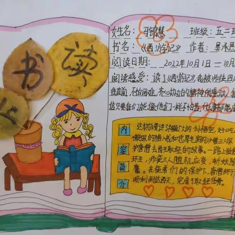 和硕县第二小学大庄子分校 “我手绘书香”读书卡制作比赛