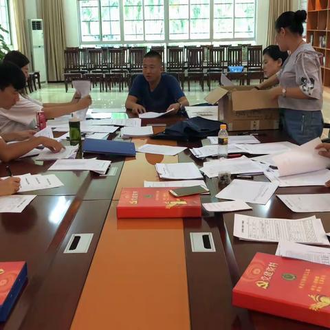 三亚市军休所支部对海棠区 "两项制度"衔接入户调查进行汇总编写台账工作