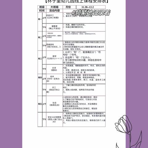 美在云端，爱在线上--林子里幼儿园大三班