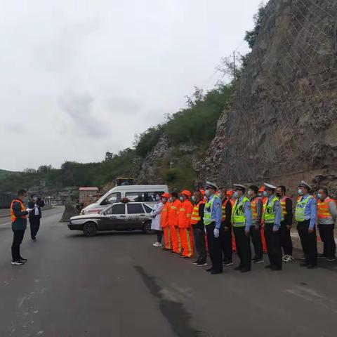 平定公路管理段开展防汛抢险应急演练