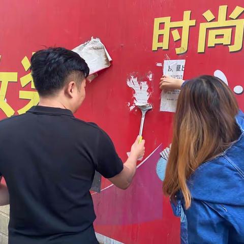 武安市商务局到分包企业督导创城及开展文明交通志愿者服务活动