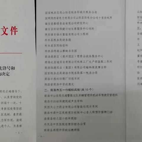 巾帼显担当  别样税花红——镇安县税务局收入核算股荣获“商洛市五一巾帼标兵岗”荣誉称号