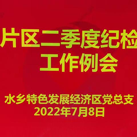 水乡片区党总支召开二季度纪检委员工作例会暨党廉专题教育课