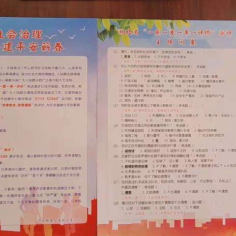 豁口社区“一感一度一率一评价”宣传工作