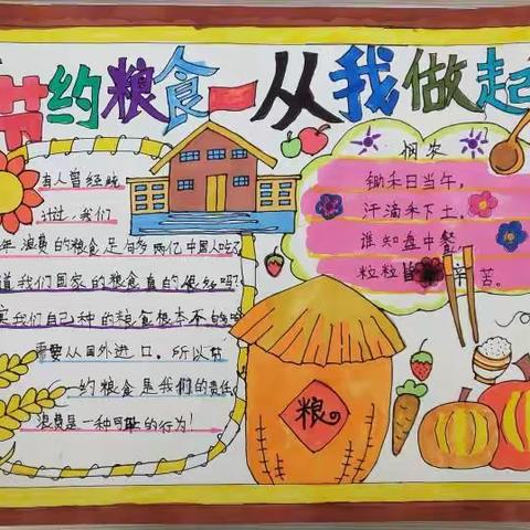 西川中小三（1）班“厉行节约，拒绝浪费”主题手抄报展