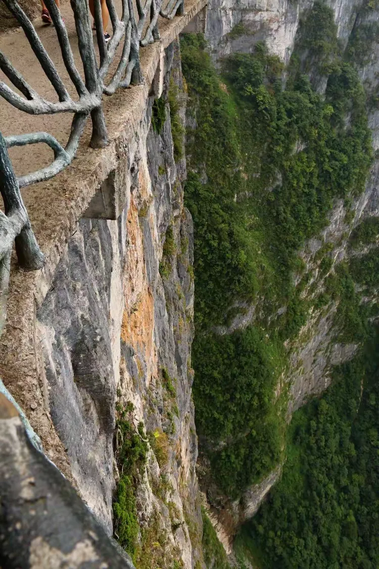 玻璃栈道，脚下就是万丈深渊
