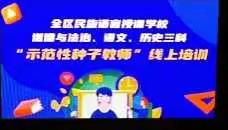 全区民族语言授课学校道德与法治、语文、历史三科“示范性种子教师”线上培训心得————额勒顺镇学校的灵春