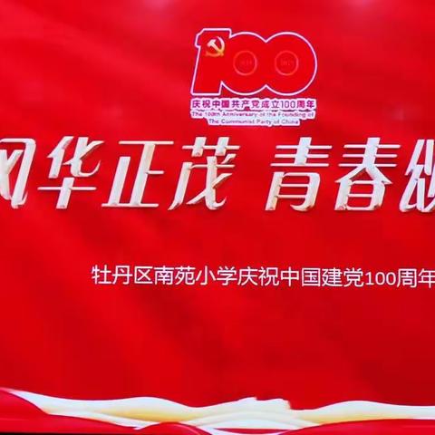 南苑小学举行“风华正茂    青春颂党”庆祝建党100周年系列活动