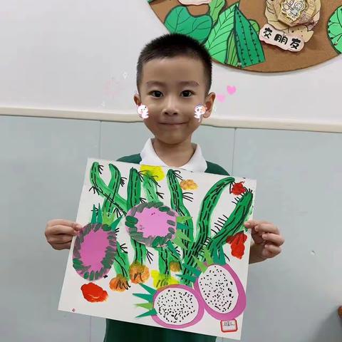 郑景天宝贝美术成长作品集～🍓🍎🍒🍒🍈🍇🍋🍫🍬🍭